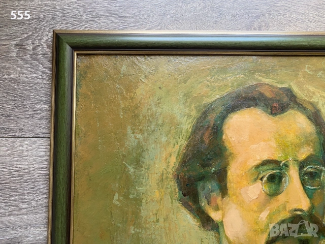 Масло на платно - портрет на Георги Кирков - проф.Бойчо Григоров (31.01.1916-1997), снимка 3 - Картини - 54592951