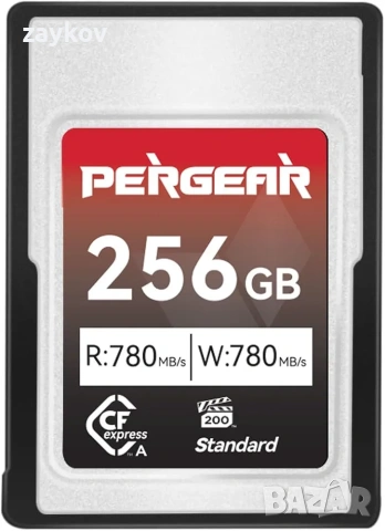 Карта памет Pergear 256GB CFexpress Type A, скорост на четене до 780MB/s и скорост