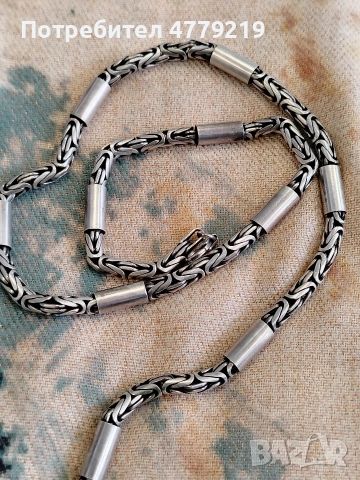 Масивен сребърен ланец , снимка 5 - Колиета, медальони, синджири - 54106051