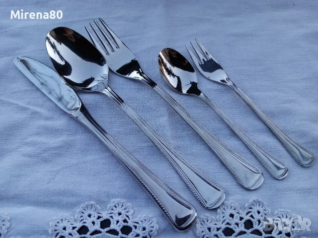 Комплект прибори РОСА - Петко Денев - 60 части - нови ! , снимка 4 - Прибори за хранене, готвене и сервиране - 54139012