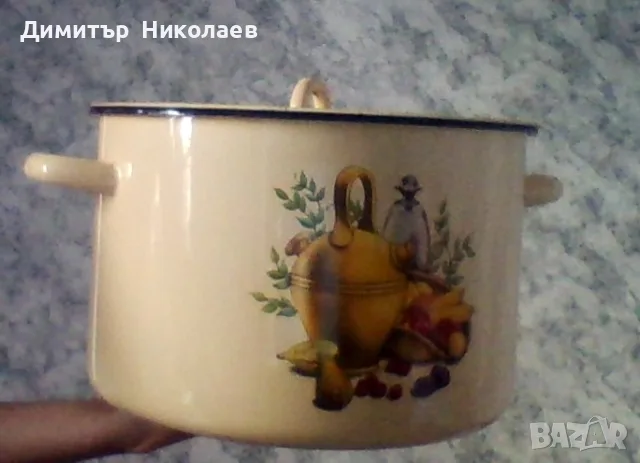 Индукционна емайлирана тенджера 7 л Нова , снимка 3 - Съдове за готвене - 55314581