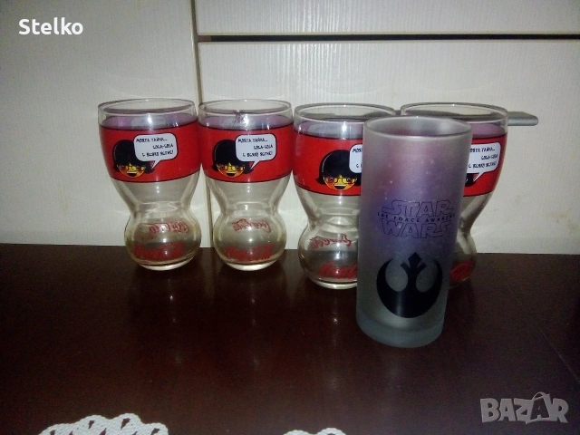 Лот колекционерски чаши – Star Wars (The Force Awakens) + 4 бр. Coca-Cola