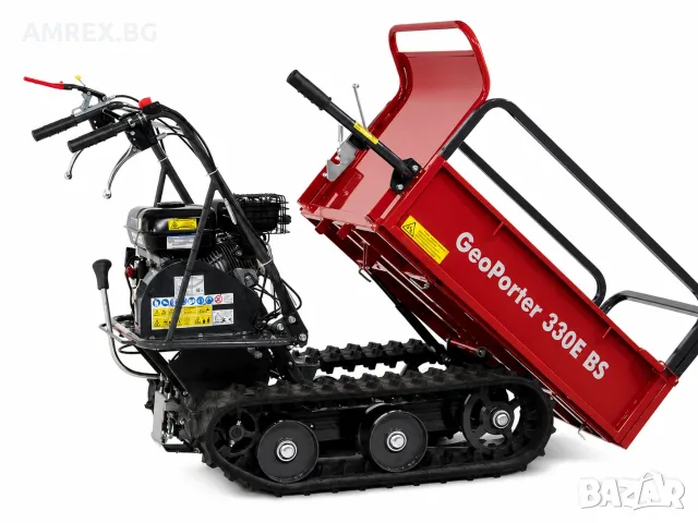 Верижен мини дъмпер GeoTech GeoPorter B&S – 300 кг с разширяем кош, снимка 3 - Селскостопанска техника - 55406705