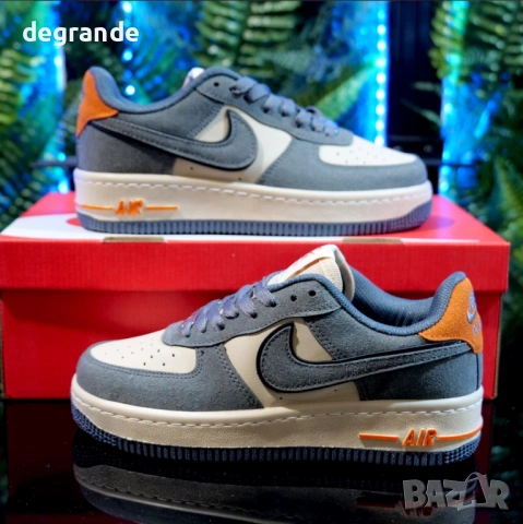  👟Мъжки Маратонки Nike Air Force 1 сиво с оранжево 36 37 39 номер