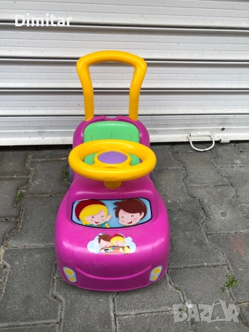 Количка за яздене и бутане Маймунка, Ride-On Monckey, 46x23x41 cm, Розова