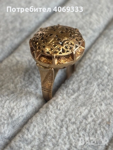 Златен пръстен ръчна изработка 14к 10.4гр , снимка 5 - Пръстени - 54175103