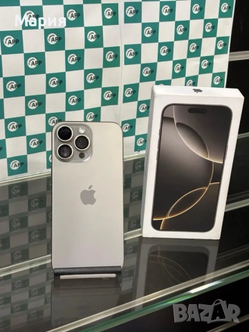 Като нов iPhone 16 Pro Max 256GB Живот на батерията 93%