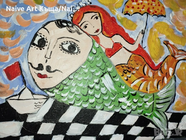 Картина платно маслени бои акрилни бои размер ш.32/ в.26