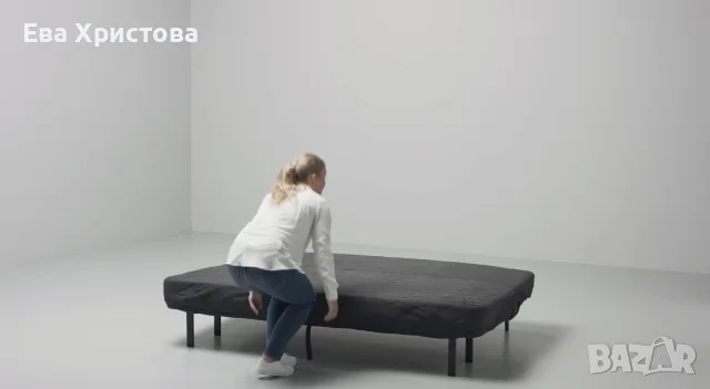 диван IKEA Клик-Клак + ПОДАРЪК калъф, снимка 4 - Дивани и мека мебел - 55398170