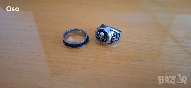 Лот от 2 бр. мъжки пръстени от неръждаема стомана (Рокерски / Spinner) 
