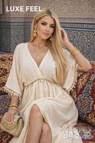 Лен ⚜️Дамски Рокли 
