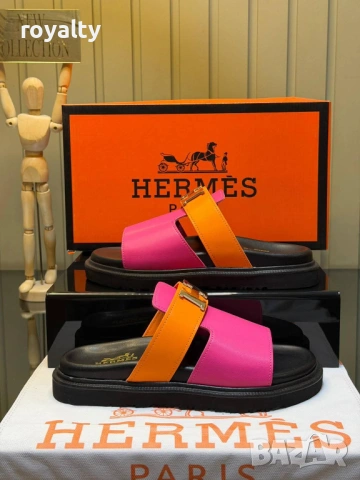 Hermes Нови Стилни Дамски Чехли Ерме Различни Цветове , снимка 6 - Чехли - 54620659