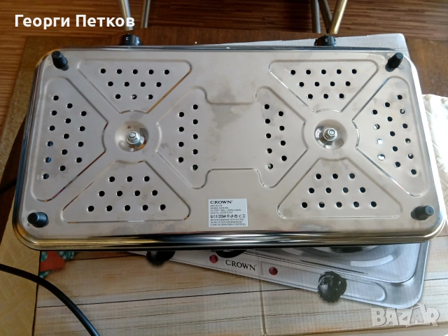 Котлон електрически CROWN с две плочи, снимка 7 - Котлони - 54976476
