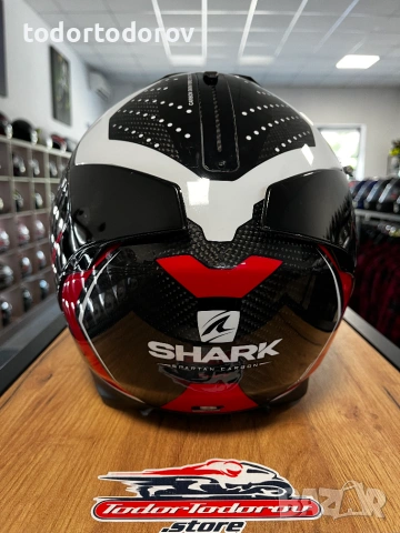 Мото каска SHARK SPARTAN CARBON RAVE ,вградени очила,S 55-56см 330.54 лв. / 169 €, снимка 6 - Аксесоари и консумативи - 55094245