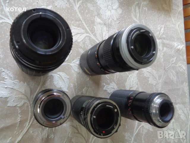 Продавам  Лот от 5 ретро ръчнофокусни обектива (Canon FD, Pentax K, Minolta MD), снимка 7 - Обективи и филтри - 54734156