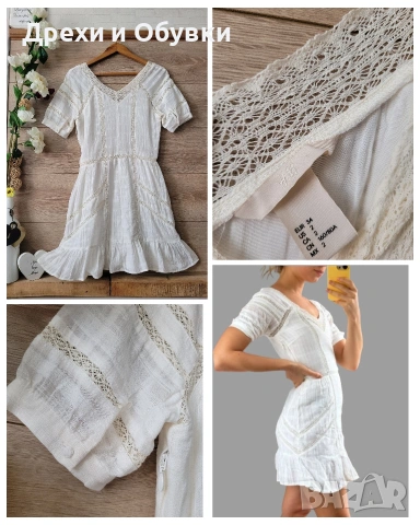Лятна бохо рокля памучна материя H&M 