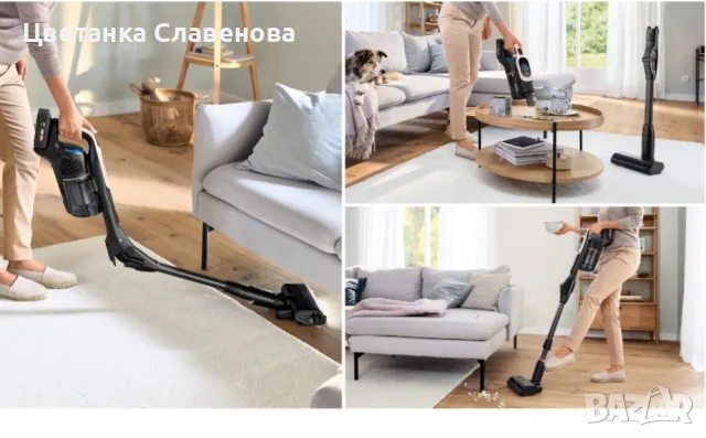 Безжична прахосмукачка Bosch Unlimited 10 BKS1041RHF, батерия 4.0 Ah, LED светлина, розова, снимка 15 - Прахосмукачки - 55325051