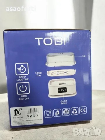 Електрическа яйцеварка за 6 яйца TOBI TB-972, 200W, снимка 6 - Кафемашини - 55415714