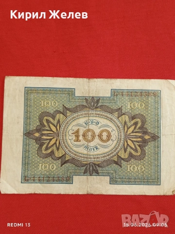 Две банкноти 100 марки 1920г. / 1 000 марки 1910г. Германия редки за КОЛЕКЦИЯ 17897, снимка 5 - Нумизматика и бонистика - 54908465