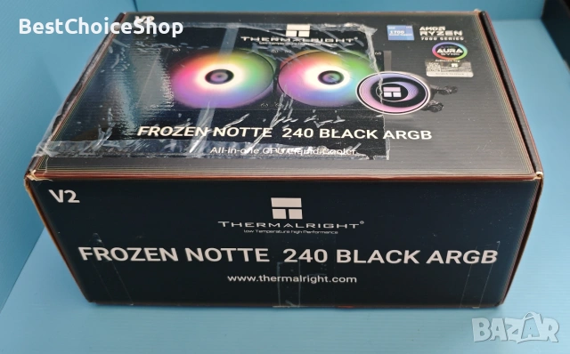 TR-Thermalright Frozen Notte 240 Black ARGB V2 Течен охладител за процесор - Infinite Mirror Light, снимка 7 - Други - 55038646