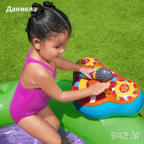 Надуваем детски воден парк с пързалка, фонтан и музикални игри – 295 x 190 x 137 см, снимка 8 - Други стоки за дома - 54858009