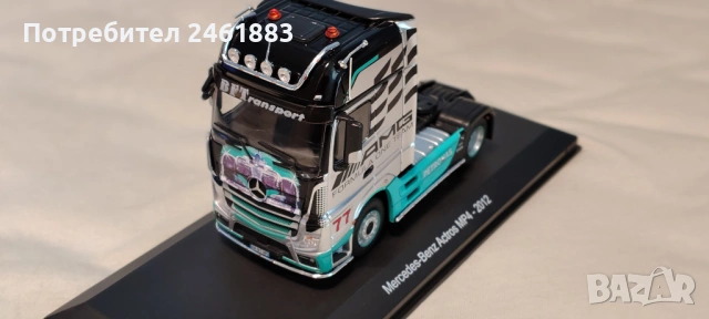 1/43 Hachette (IXO) метални колекционерски камиони Renault Mercedes MAN Volvo, снимка 2 - Колекции - 54332321