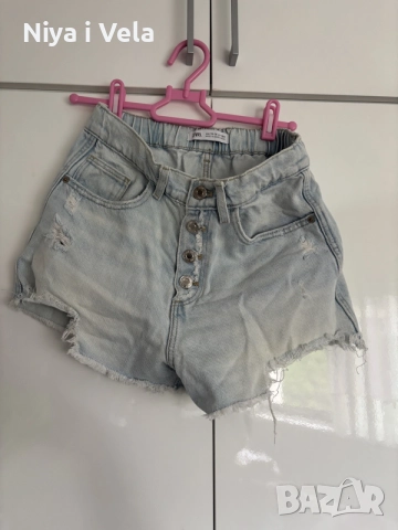 къси дънкови панталонки ZARA
