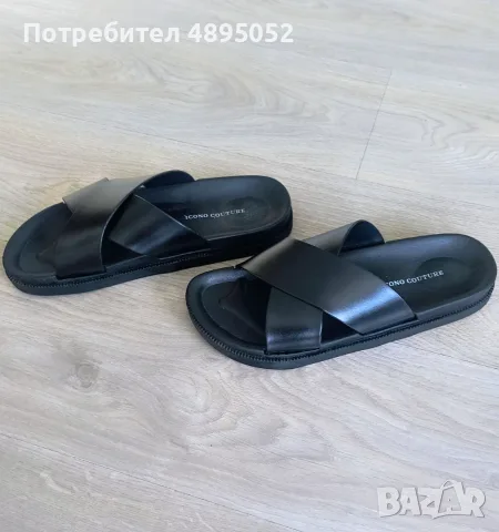 Кожени мъжки чехли, р-р 42, снимка 2 - Мъжки чехли - 55391443