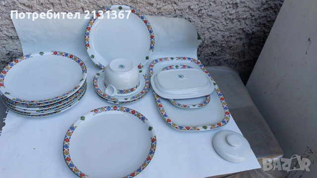 български порцелан,шевица,изида,китка,сервиз, снимка 15 - Сервизи - 55076080