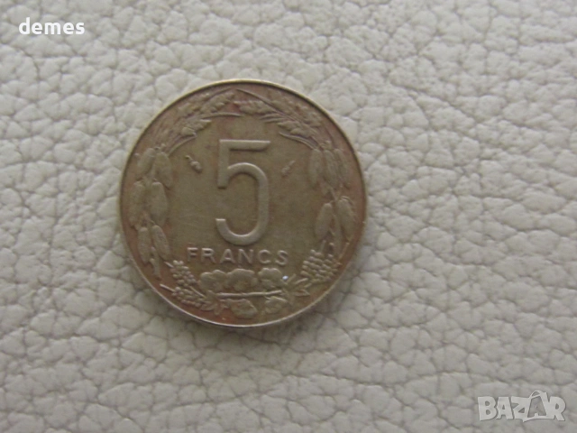 Западни Африкански Щати - 5 франка, 1983 г. RARE- 150m, снимка 2 - Нумизматика и бонистика - 55284125