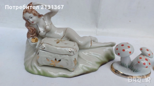 порцеланова фигура,мерилинка,изида,сервиз, фигури, снимка 2 - Колекции - 54602595