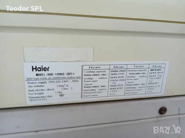 климатик Haier на части , снимка 4 - Климатици - 55677992