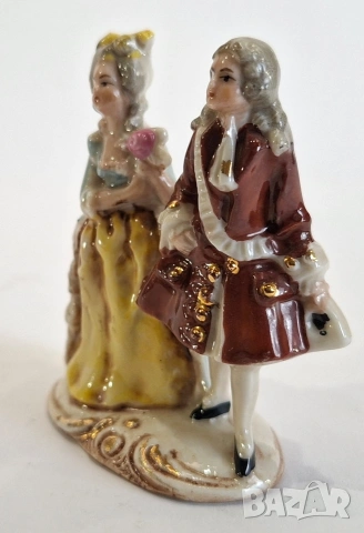 Порцеланова фигурка на дама и кавалер - Schlegelmilch, снимка 4 - Статуетки - 53998361