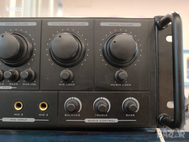 Усилвател професионален KAM KKA400 karaoke , снимка 4 - Ресийвъри, усилватели, смесителни пултове - 54083721