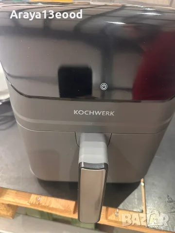 Дигитален еър фрайър KOCHWERK 4L 1400W с тъч дисплей - Черен, снимка 2 - Фритюрници - 55485907
