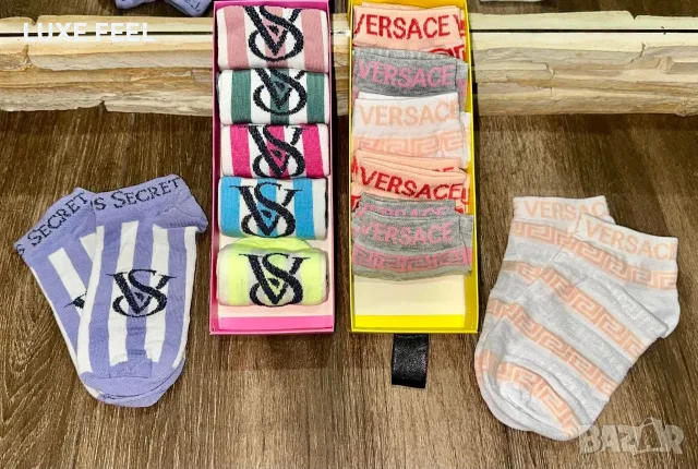 Versace 🤍 Victoria Secret 🤍6бр в Кутия 🤍Дамски Чорапи 
