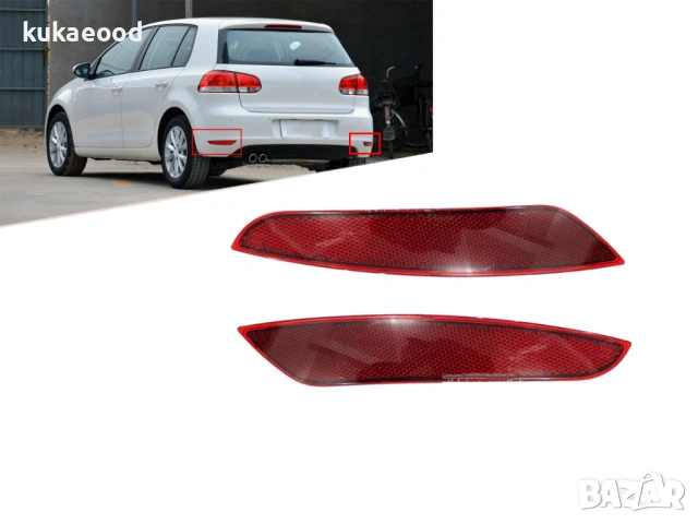 Рефлектор за задна броня на VW Golf 6, снимка 3 - Части - 54106417