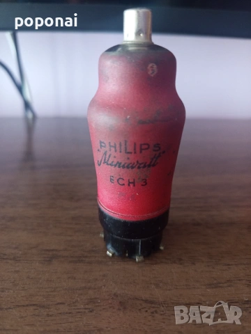 Радиолампа Philips ECH3 , снимка 2 - Друга електроника - 54968367