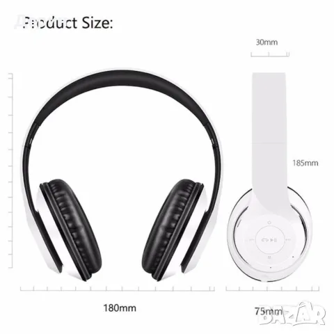 Безжични Bluetooth слушалки P47, Bluetooth 4.2+EDR, Вграден микрофон, MicroSD слот, MP3 плеър, снимка 6 - Bluetooth слушалки - 55359203