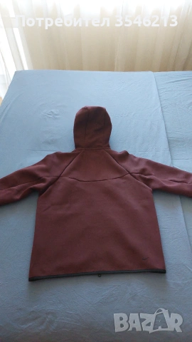 Суичър Nike Tech Fleece - бургундово червено, снимка 2 - Суичъри - 55230618