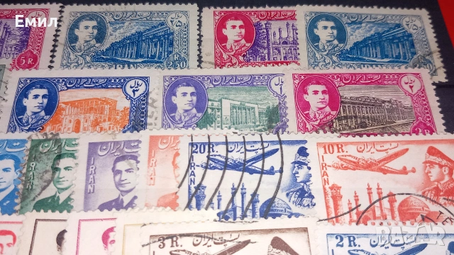 Марки Иран 1950-1971, снимка 3 - Филателия - 55105172