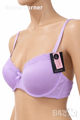 Комплект бельо Hunkemöller 80C / L в нежен лавандулов цвят с дантела, снимка 2 - Бельо - 54517912