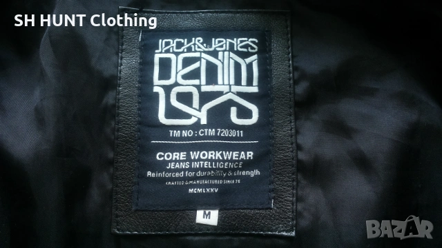Jack & Jones OSONIC LEATHER Jacket Размер M мъжко яке естествена кожа 13-27, снимка 13 - Якета - 54803523