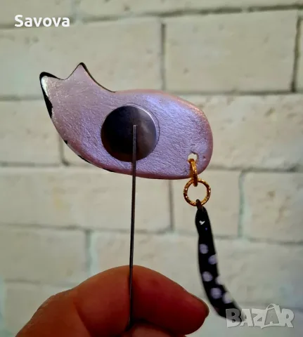 Глинени брошки котки , снимка 5 - Подаръци за жени - 55692958