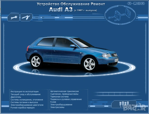 AUDI АЗ Три ръководства за експлоатация,техн.поддръжка и ремонт/на CD или флашка/, снимка 2 - Специализирана литература - 54510393
