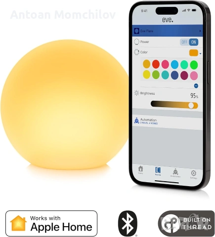 Смарт LED лампа Eve Flare HomeKit Thread IP65, снимка 7 - Лед осветление - 55233885