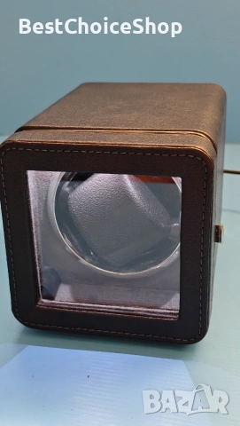 Кутия за автоматични часовници  Безшумна, Watch Winder, Екологична кожа, USB, TYPE-C, LED, Черна, снимка 2 - Други - 55071569