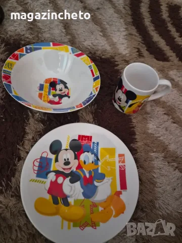 Детски комплект за хранене Stor - Mickey Mouse, Color Flow, 3 части, снимка 2 - Прибори, съдове, шишета и биберони - 55373667