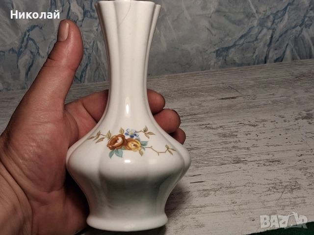 Стар Български Костен Порцелан Коста Йорданов Видин Малка Вазичка , снимка 10 - Антикварни и старинни предмети - 54989380