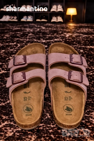 Birkenstock N 32 кожени чехли, снимка 2 - Детски сандали и чехли - 54207279